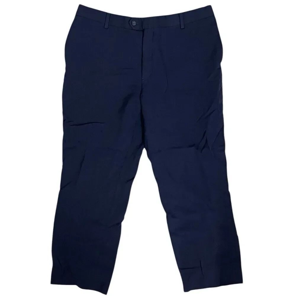 Joseph & Feiss Navy Dress Pants Men’s 36 Wool Classic Business Trousers